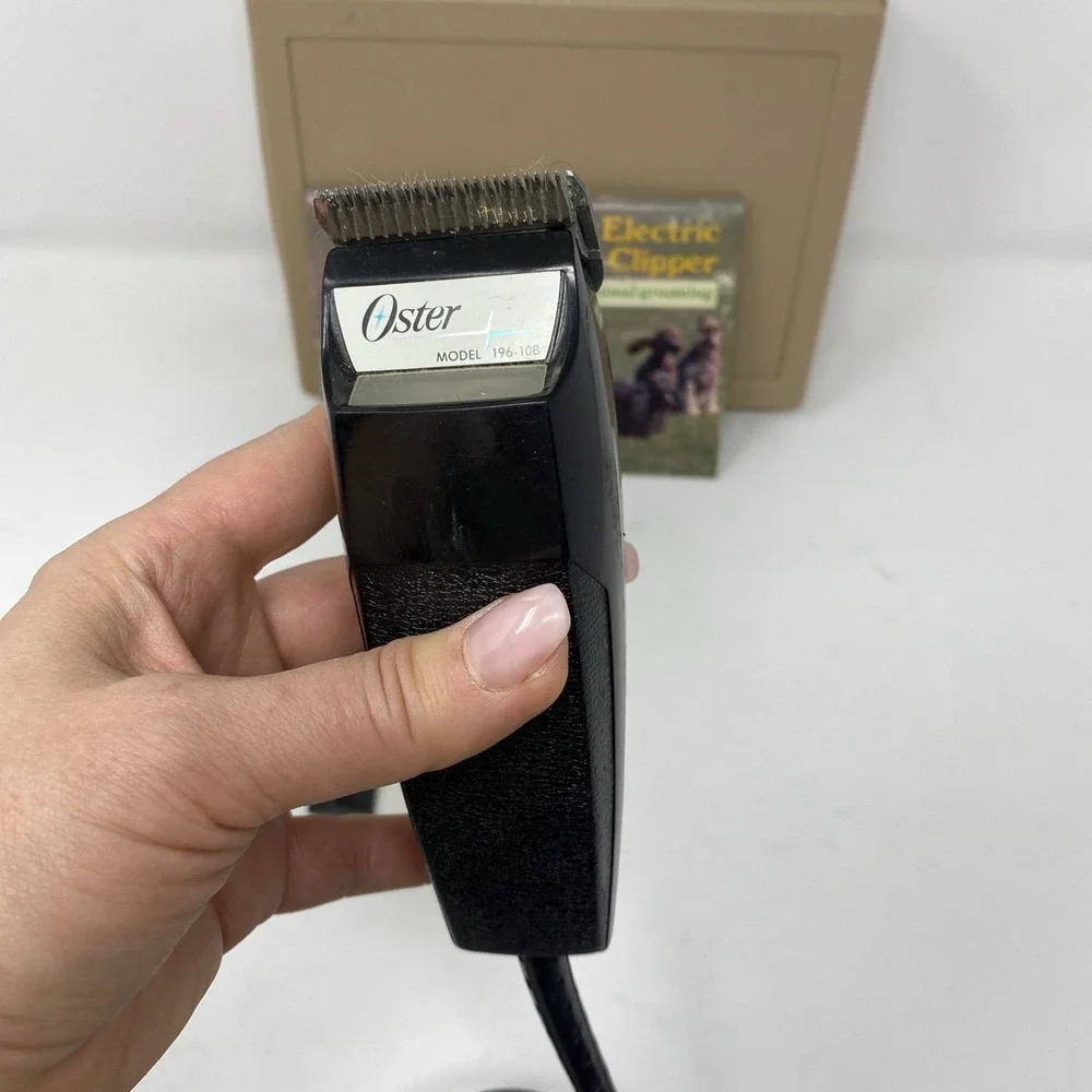Vtg Oster Electric Dog Clipper Model 196-10B Small Animal Grooming Poodle USA